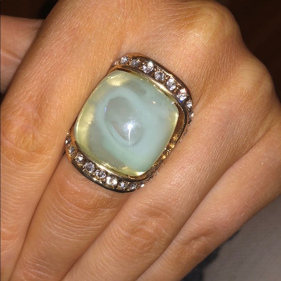Crystal ring with teal crystal - Picture 7 of 7